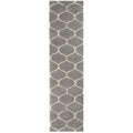 Grey Trellis Shaggy Rug 80X300 cm