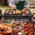Charcoal Barbecue, Portable Foldable BBQ Grill, Table Charcoal BBQ for Picnic, Travel, Garden, Camping - M Size