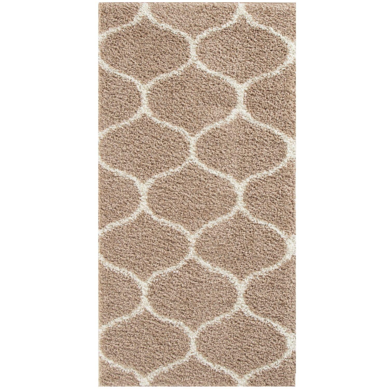 Moroccan Beige Shaggy Rug