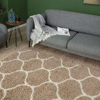 Moroccan Beige Shaggy Rug