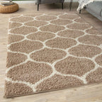 Moroccan Beige Shaggy Rug