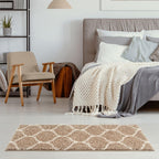 Moroccan Beige Shaggy Rug