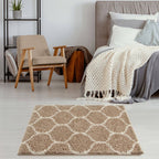 Moroccan Beige Shaggy Rug