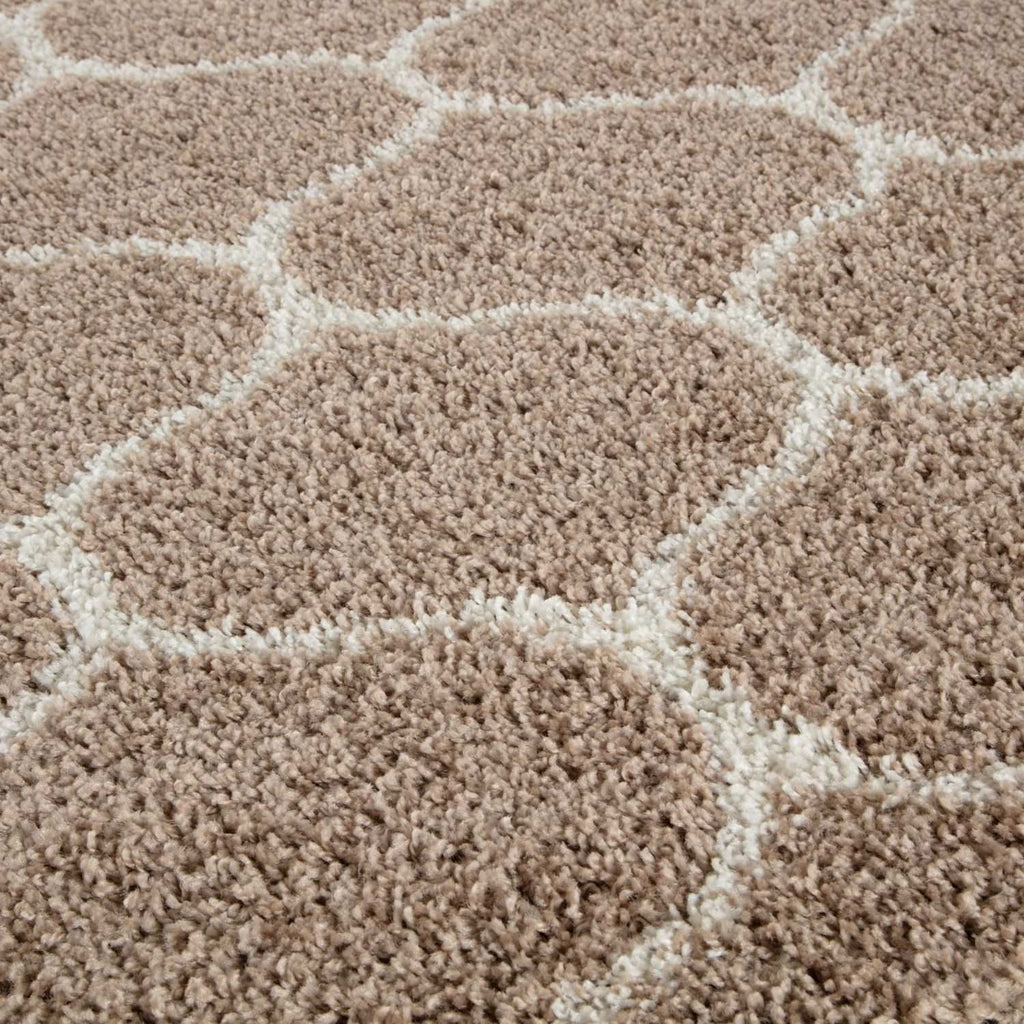 Moroccan Beige Shaggy Rug