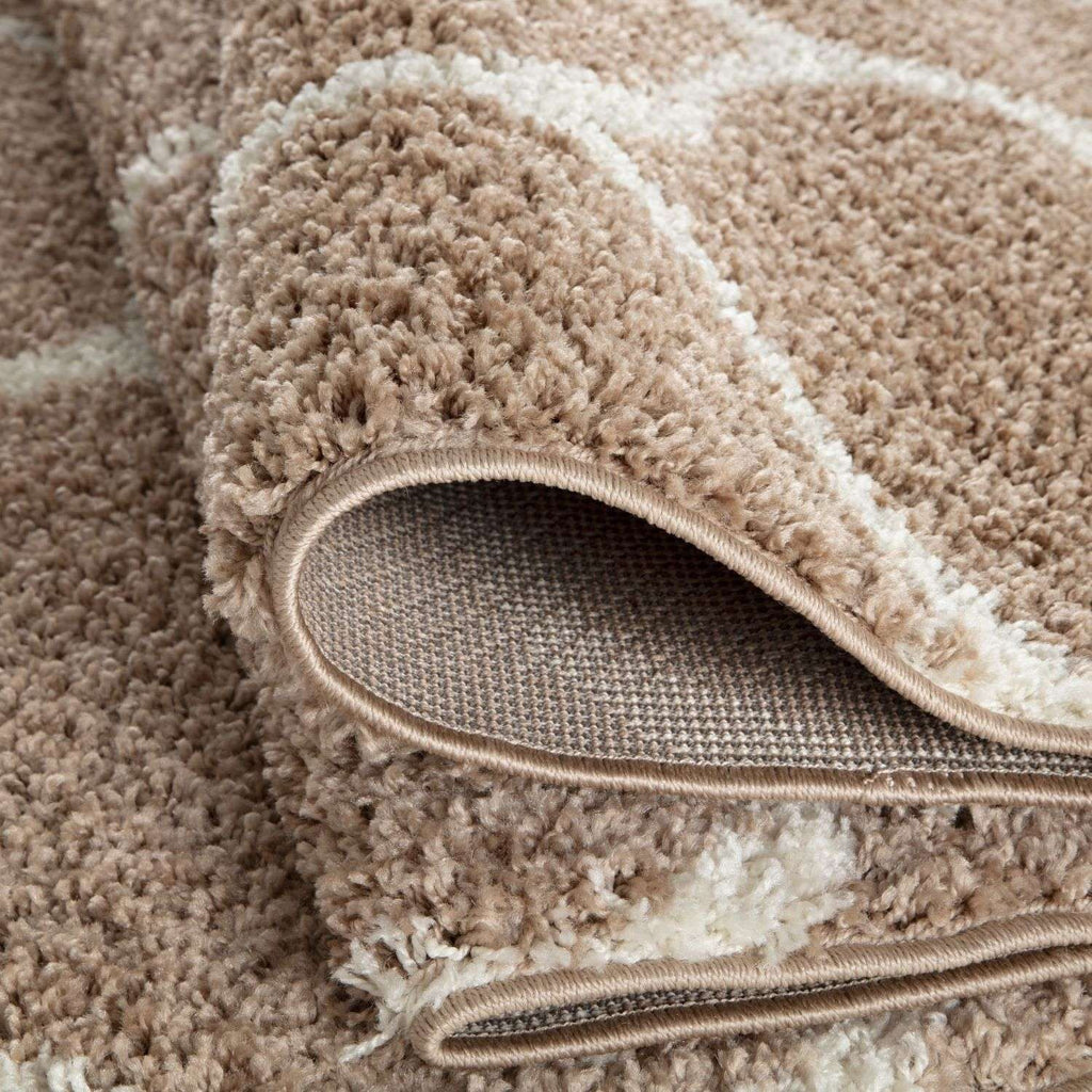 Moroccan Beige Shaggy Rug