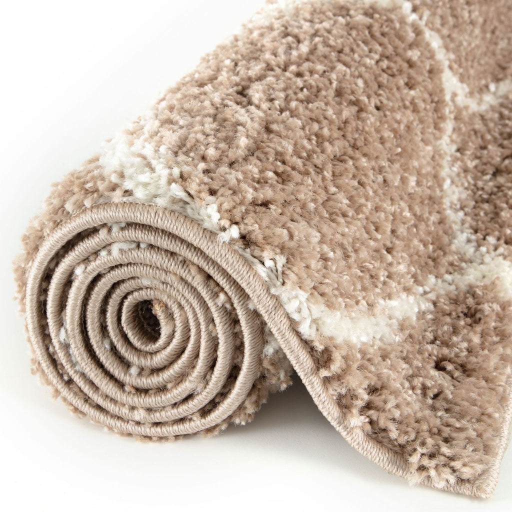 Moroccan Beige Shaggy Rug