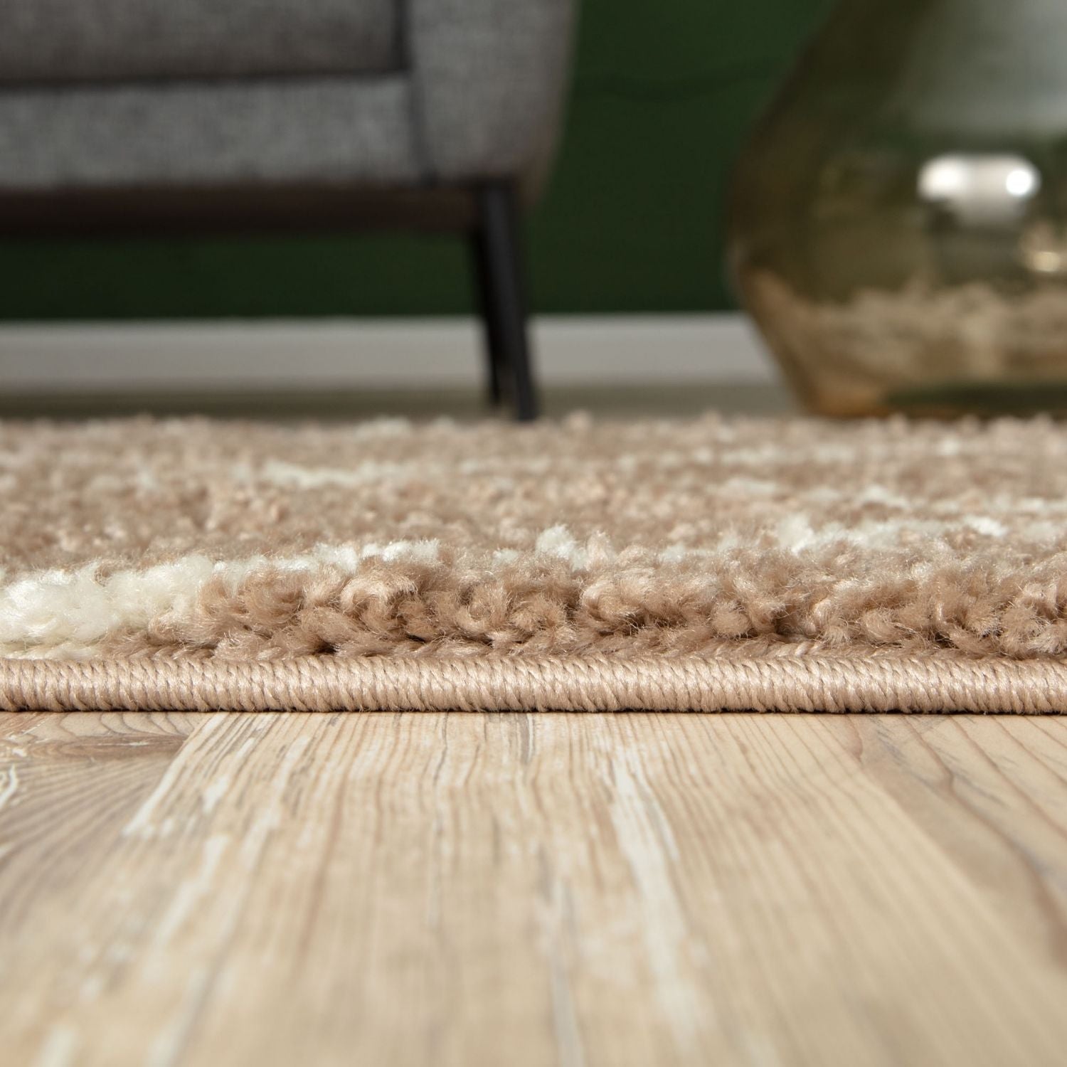 Moroccan Beige Shaggy Rug