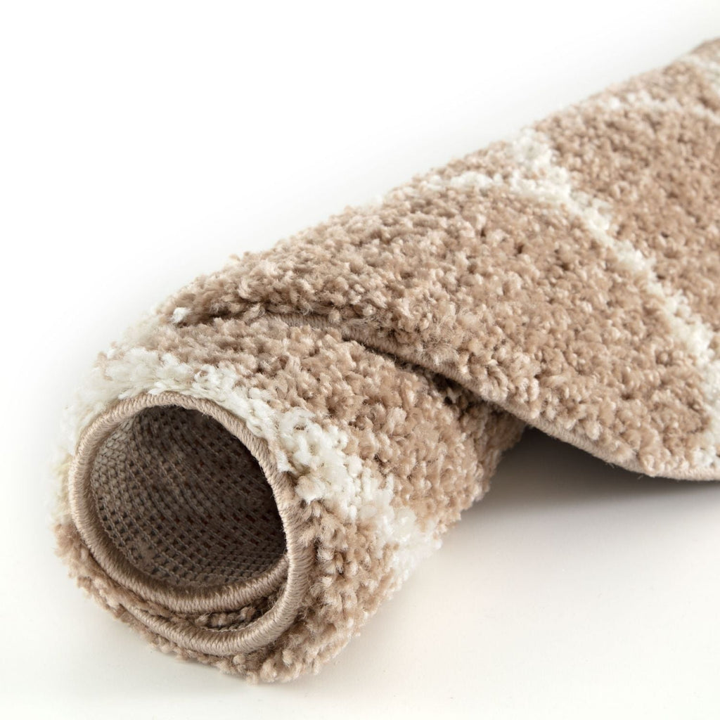 Moroccan Beige Shaggy Rug