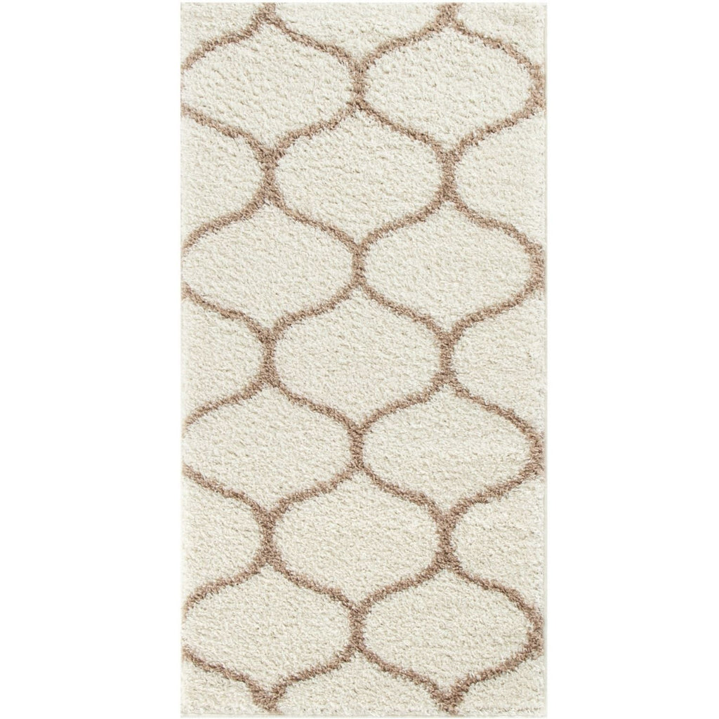 Moroccan Ivory Shaggy Rug