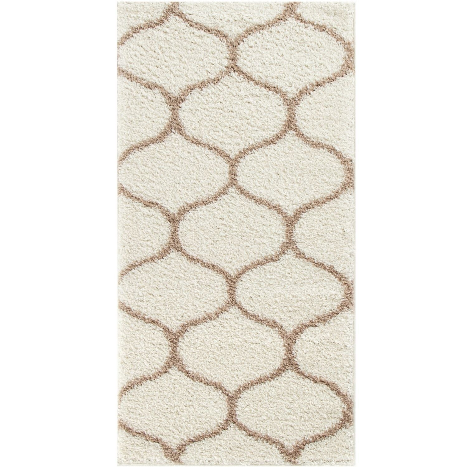 Moroccan Ivory Shaggy Rug