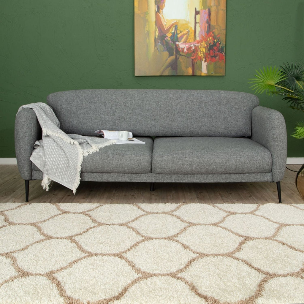 Moroccan Ivory Shaggy Rug