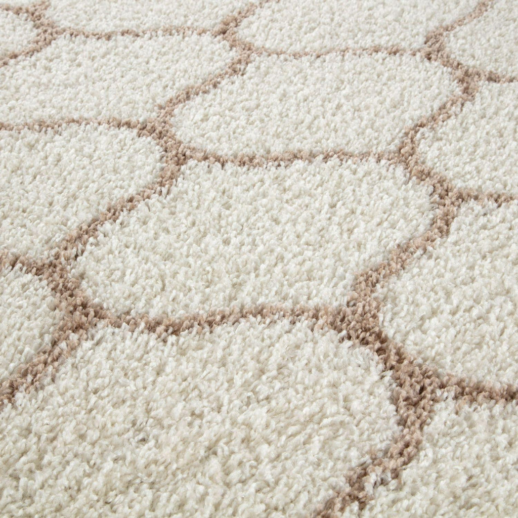 Moroccan Ivory Shaggy Rug