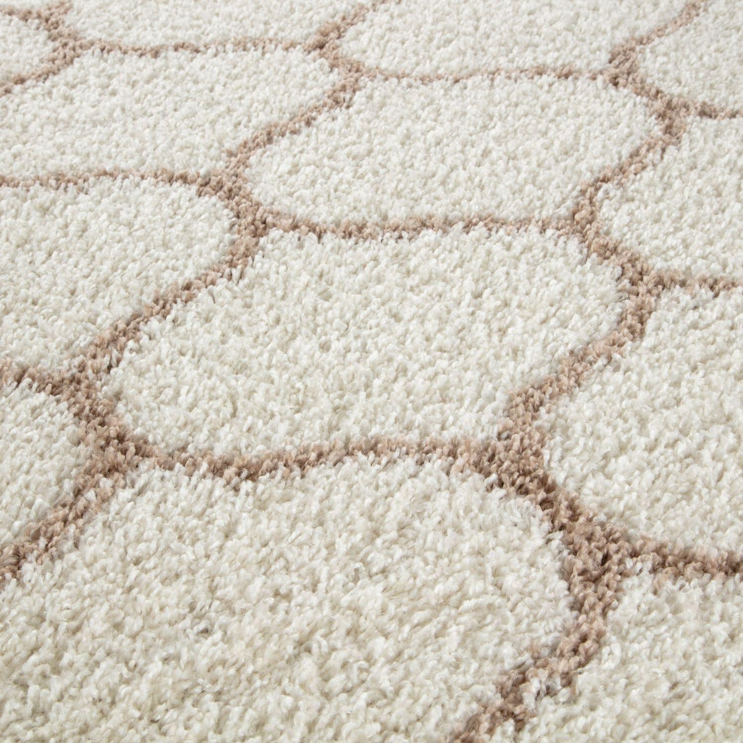 Moroccan Ivory Shaggy Rug