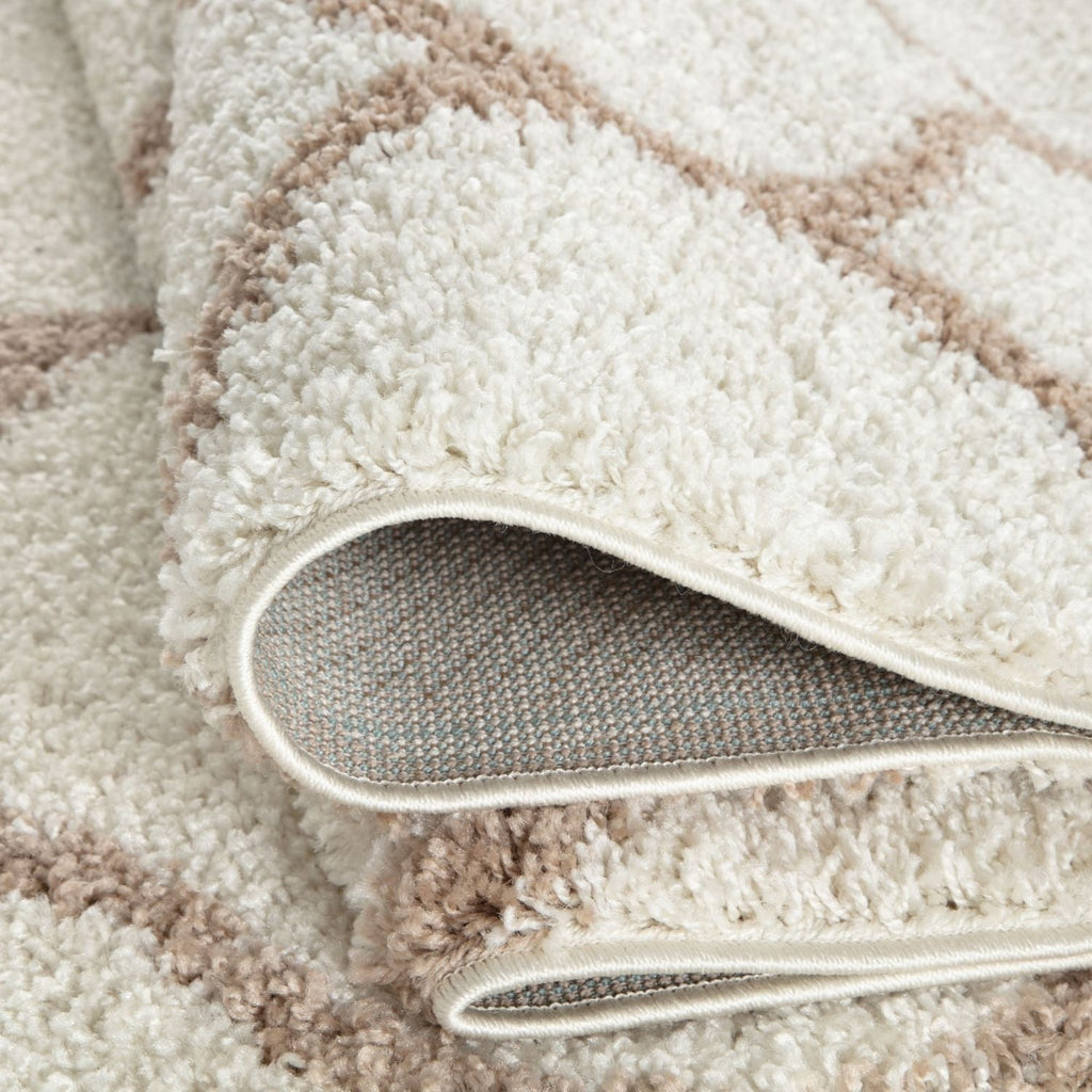 Moroccan Ivory Shaggy Rug