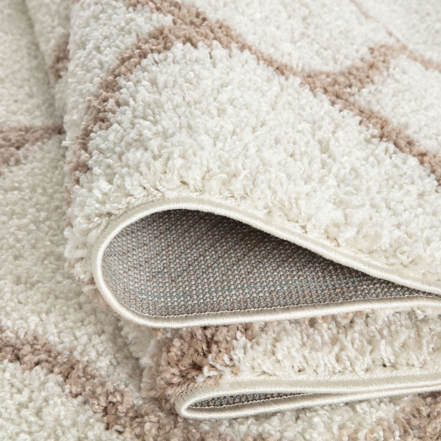 Moroccan Ivory Shaggy Rug