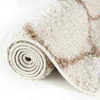 Moroccan Ivory Shaggy Rug