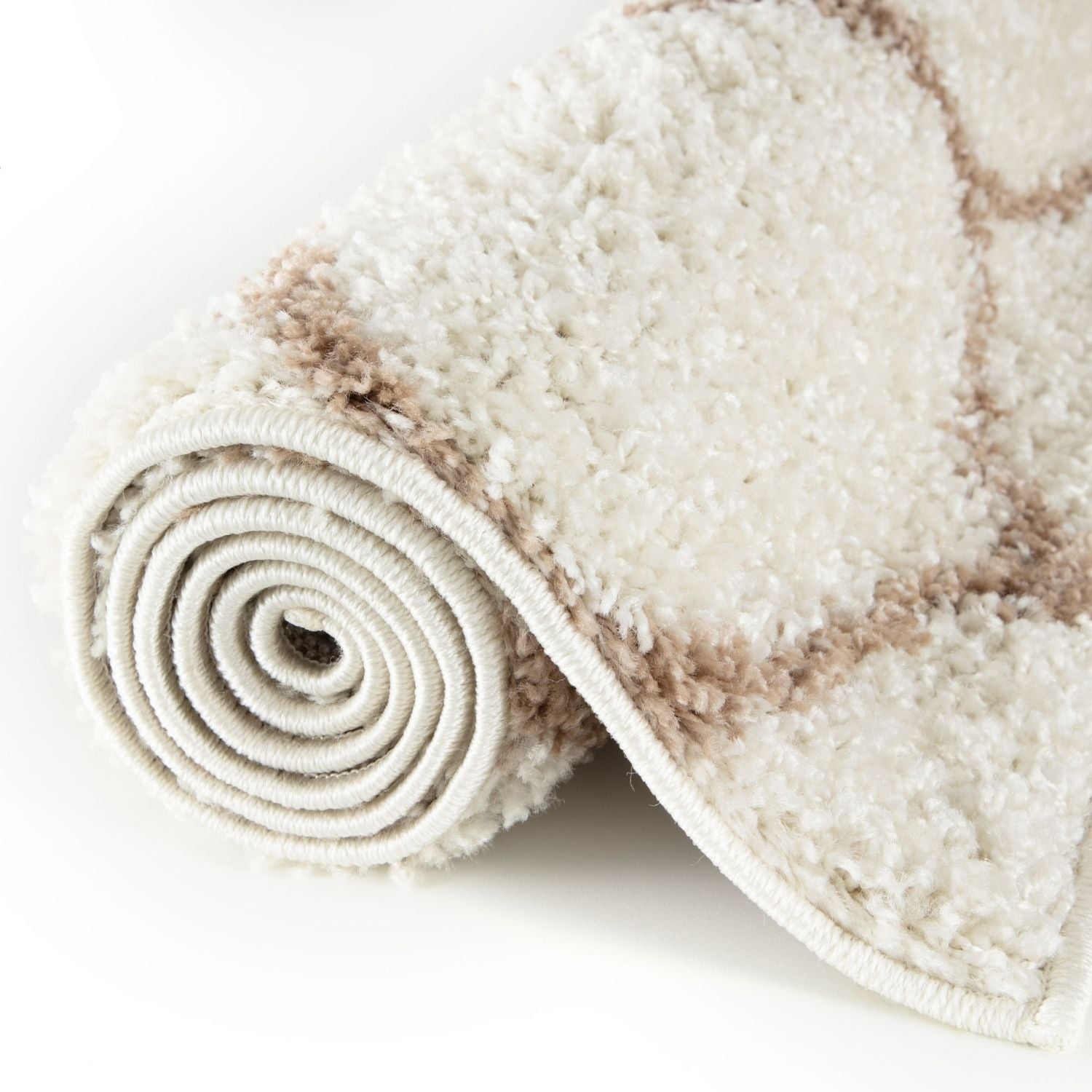 Moroccan Ivory Shaggy Rug