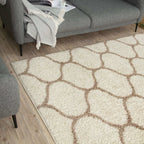 Moroccan Ivory Shaggy Rug