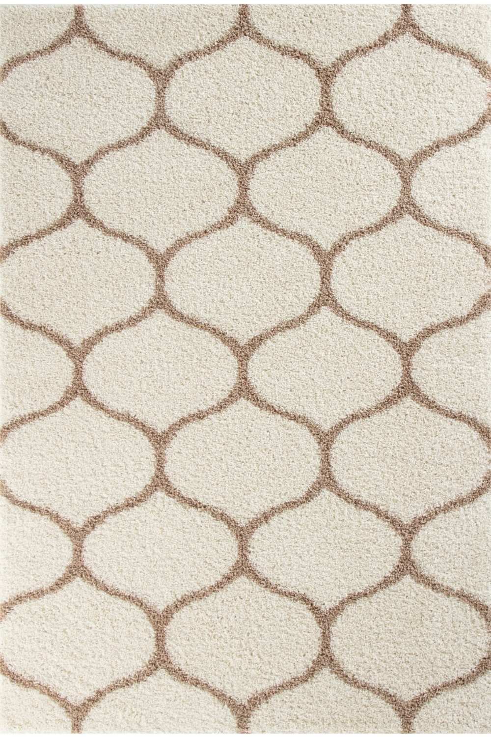 Moroccan Ivory Shaggy Rug