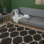 Moroccan Dark Grey Shaggy Rug