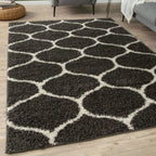 Moroccan Dark Grey Shaggy Rug
