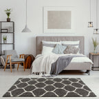 Moroccan Dark Grey Shaggy Rug