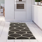 Moroccan Dark Grey Shaggy Rug
