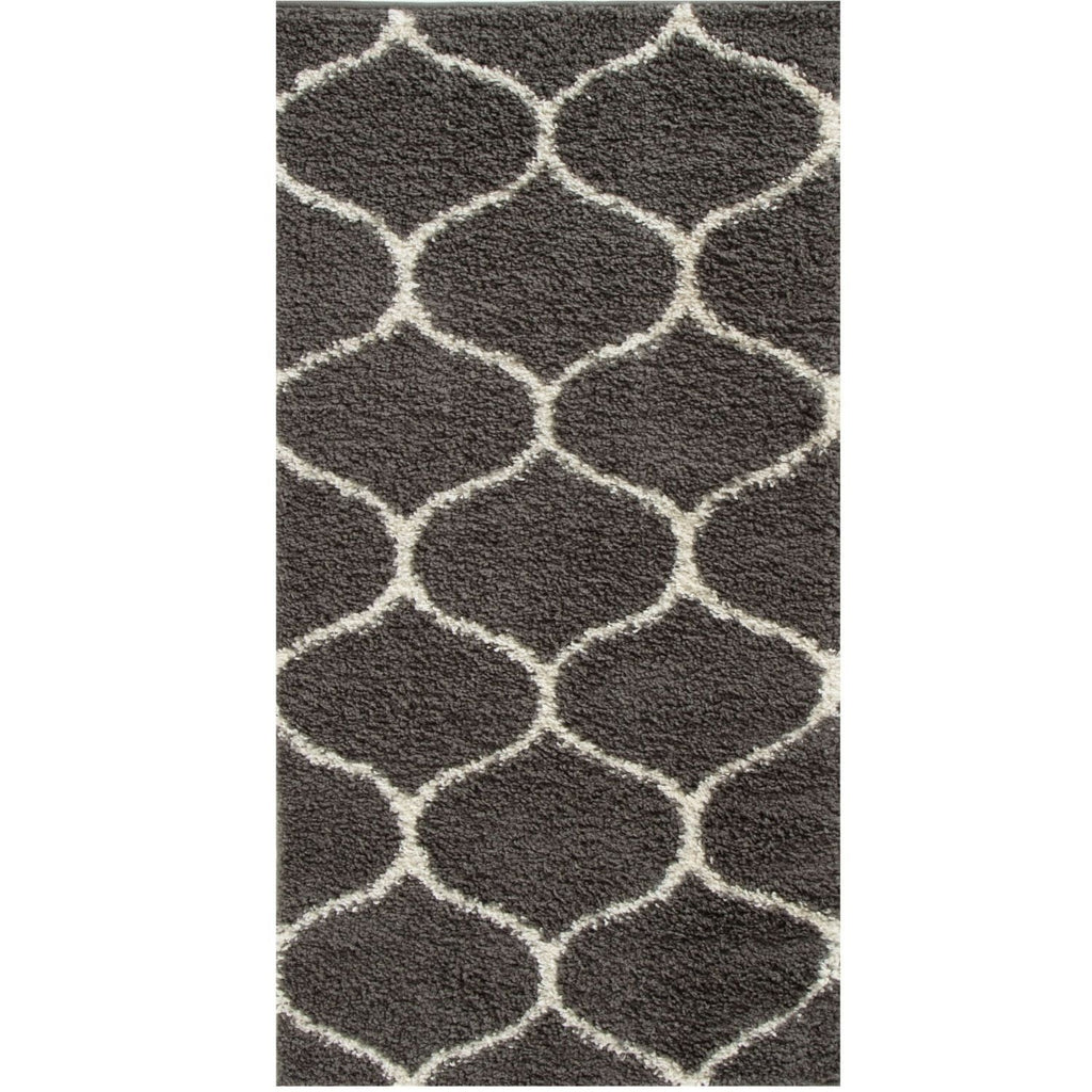 Moroccan Dark Grey Shaggy Rug