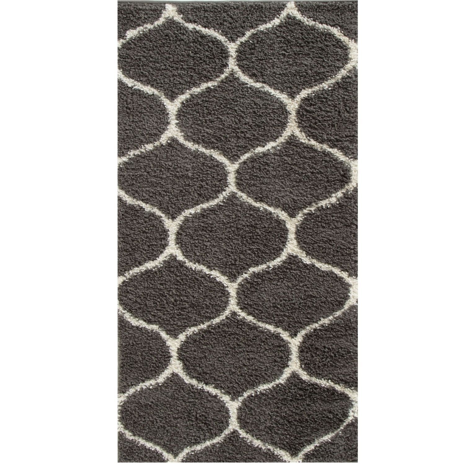 Moroccan Dark Grey Shaggy Rug