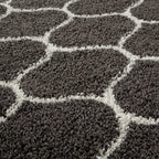 Moroccan Dark Grey Shaggy Rug