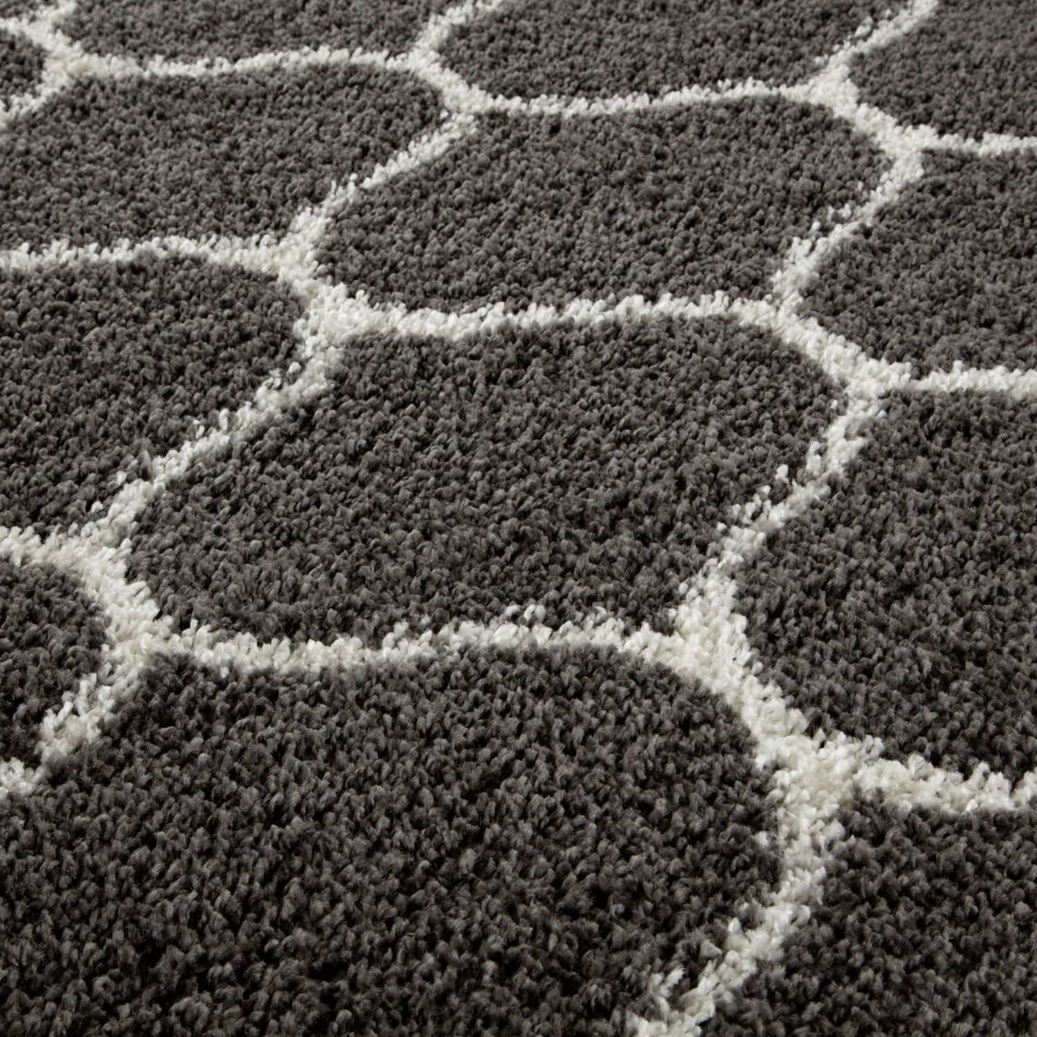 Moroccan Dark Grey Shaggy Rug