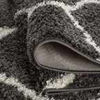 Moroccan Dark Grey Shaggy Rug