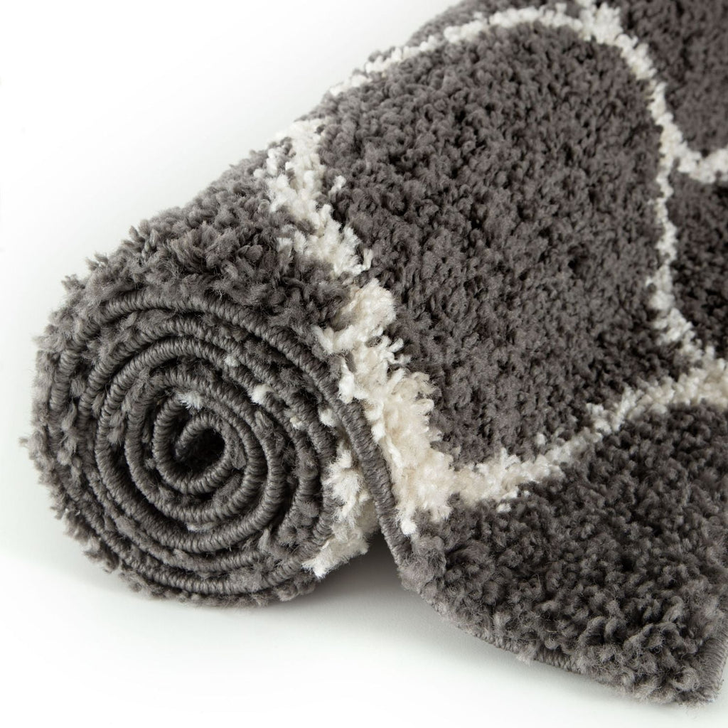 Moroccan Dark Grey Shaggy Rug