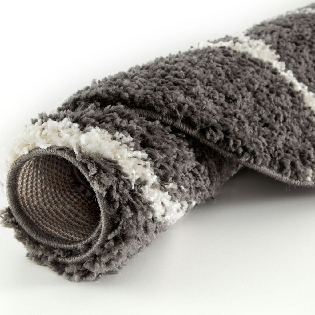 Moroccan Dark Grey Shaggy Rug