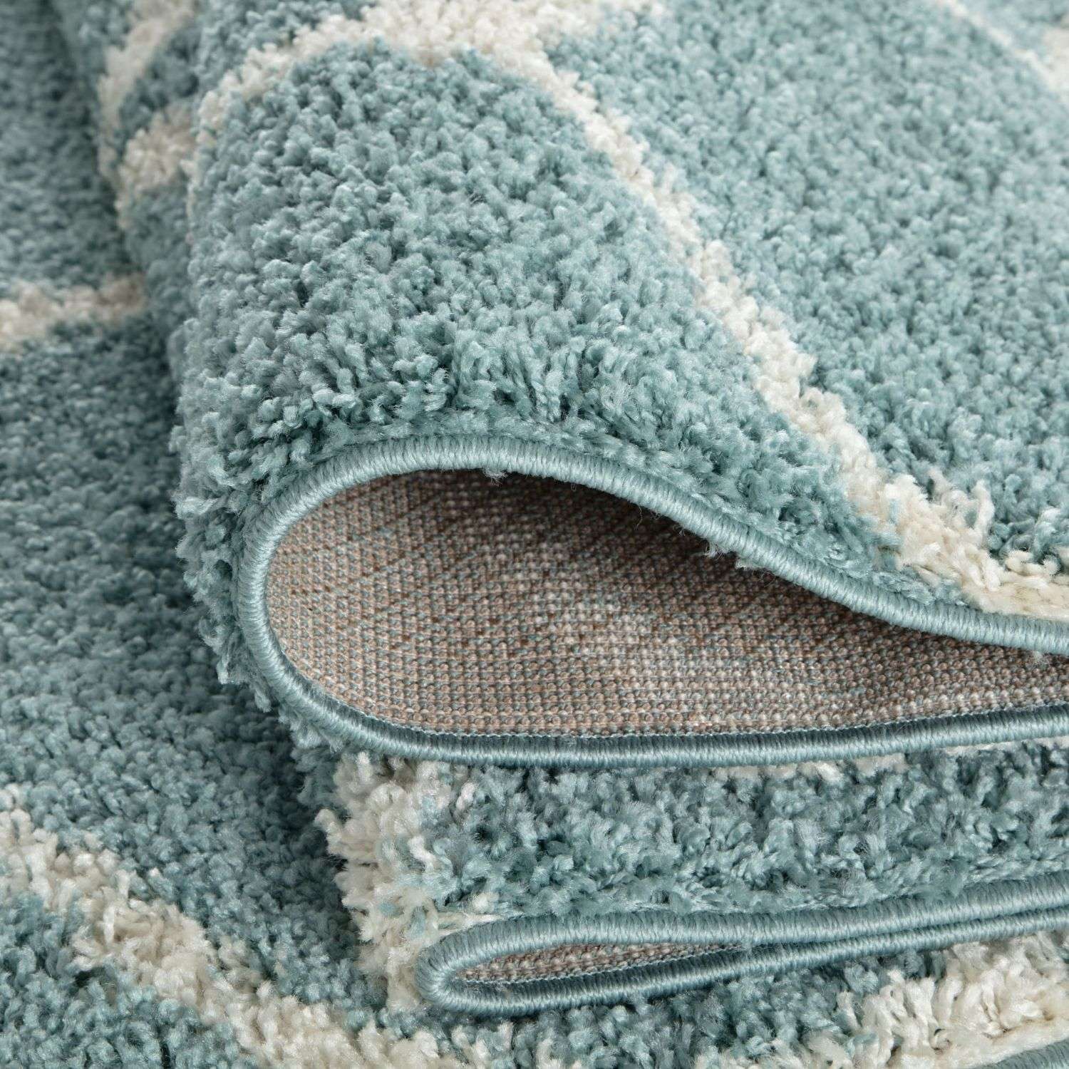 Moroccan Duck Egg Blue Shaggy Rug