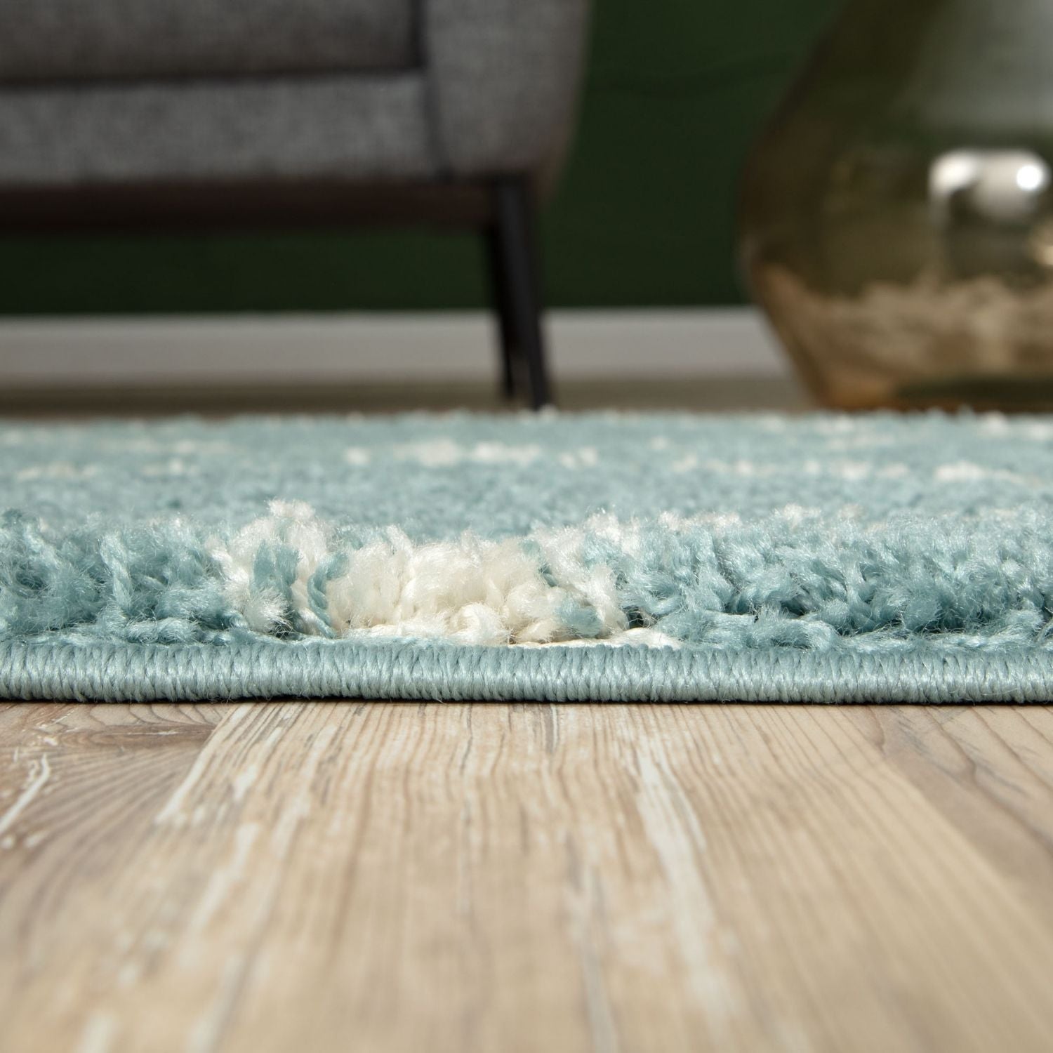 Moroccan Duck Egg Blue Shaggy Rug