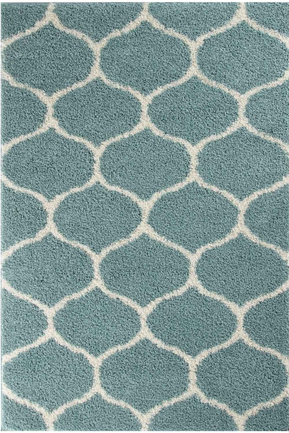 Moroccan Duck Egg Blue Shaggy Rug