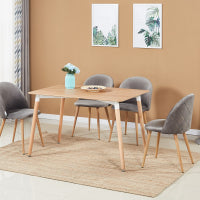 Halo Dining Set, a Table and Chairs Set of 4, Oak/Grey