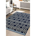Maestro Honeycomb Navy Rug
