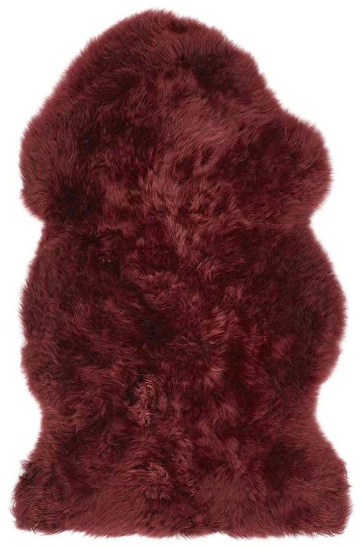 Genuine Berry Red Sheepskin Faux Fur Rug 65X95 cm