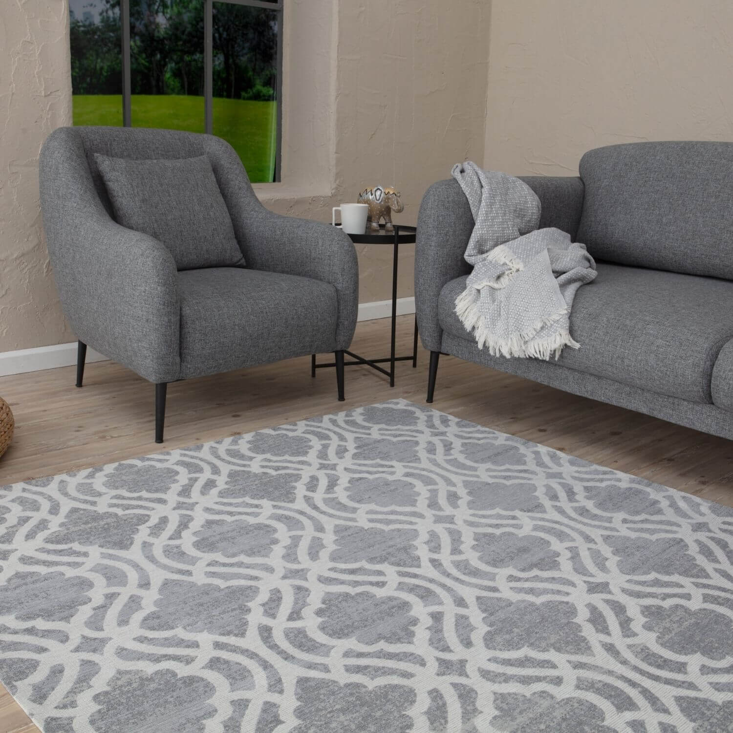Washable Rug Carina Grey