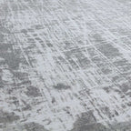 Grey Striped Washable Flatweave Rug