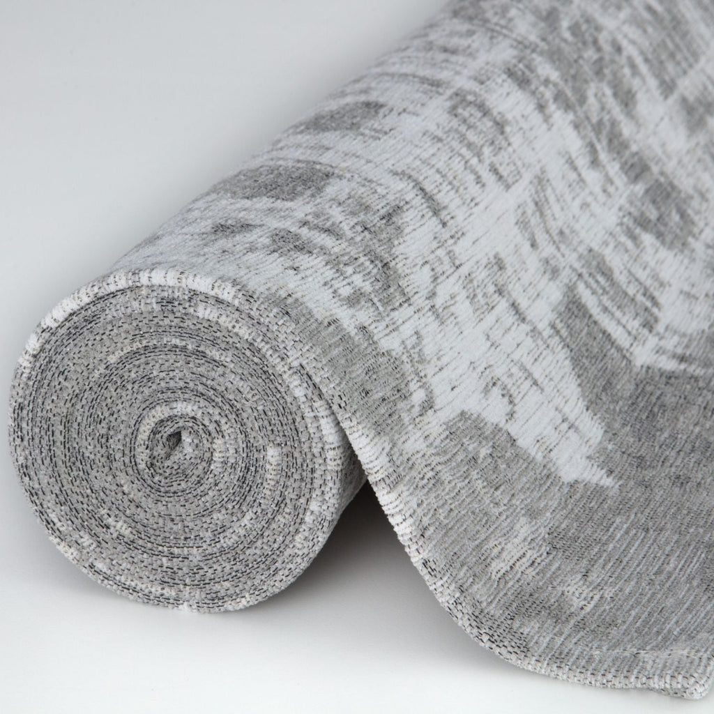 Grey Striped Washable Flatweave Rug