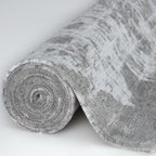 Grey Striped Washable Flatweave Rug