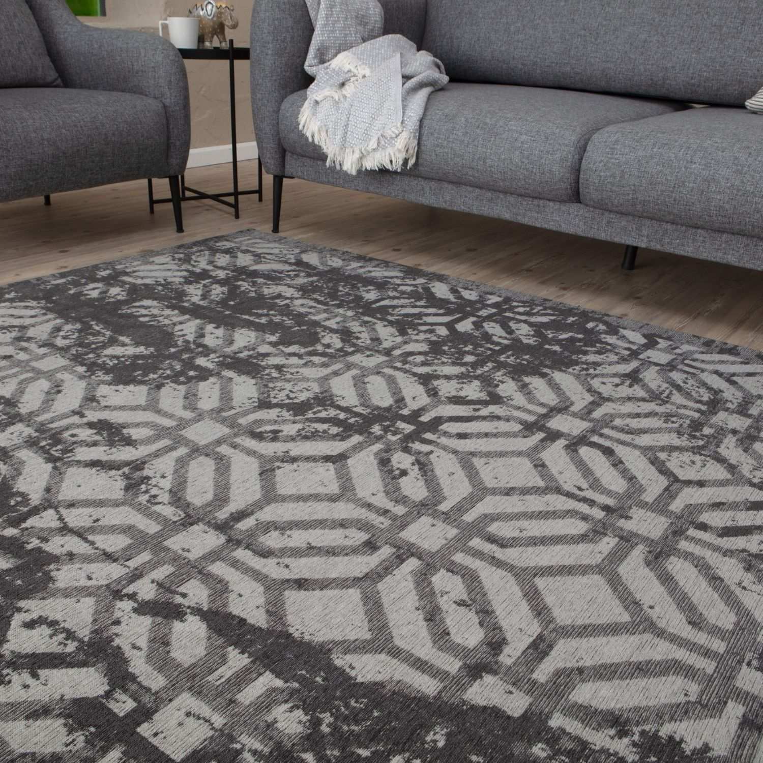 Washable Rug Carina Black