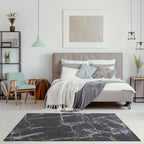 Washable Dark Grey Rug