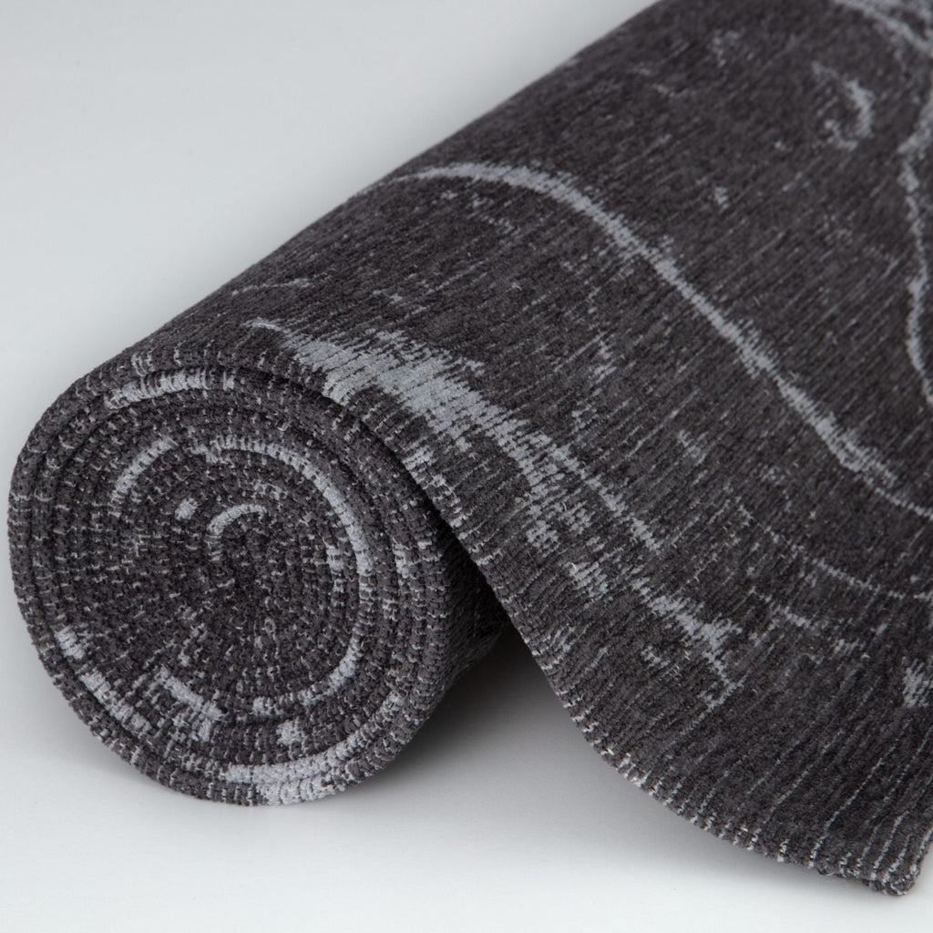 Washable Dark Grey Rug