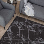 Washable Dark Grey Rug