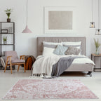 Pink Washable Flatweave Rug
