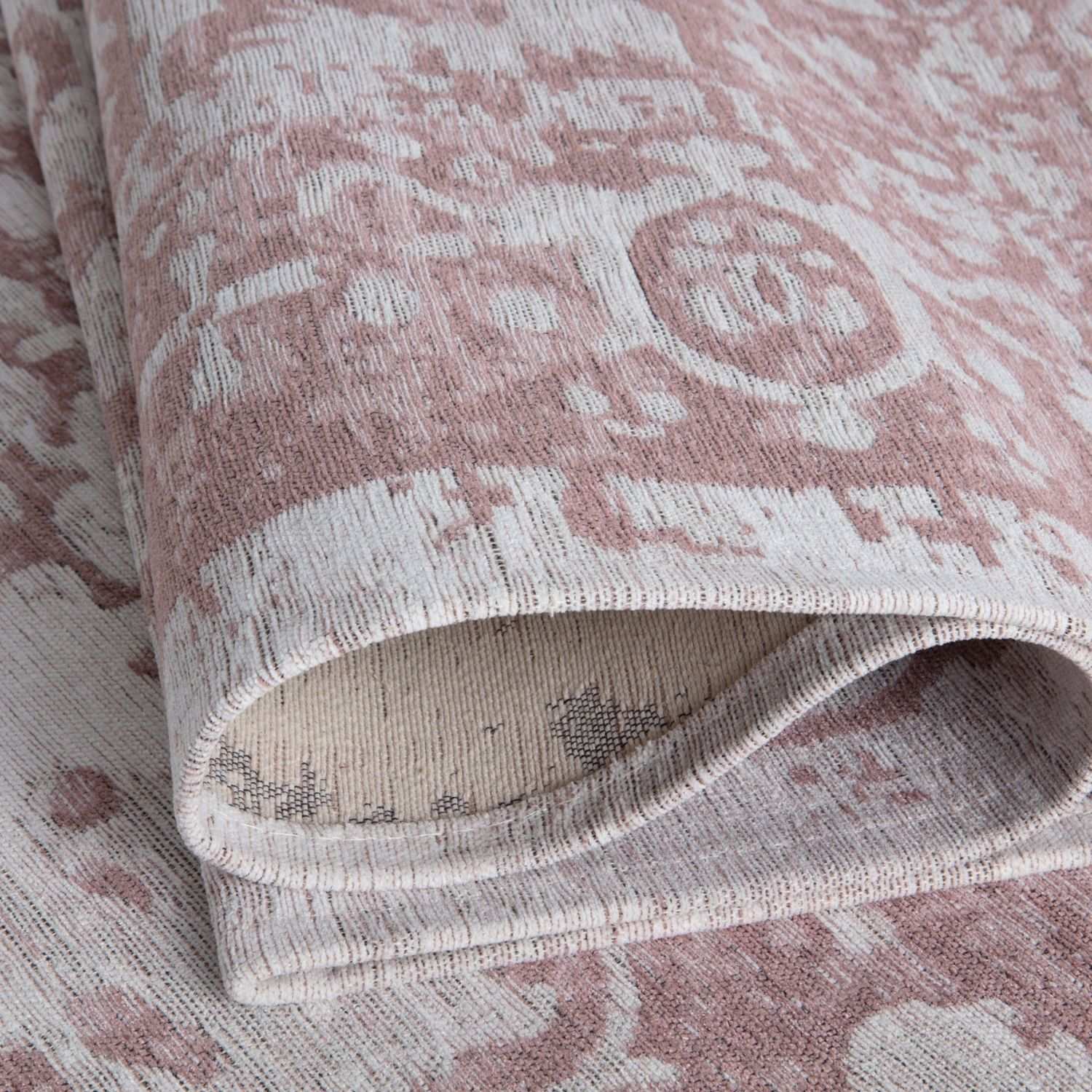 Pink Washable Flatweave Rug